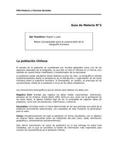 Guía de Materia N°2 La población Chilena