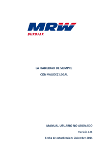 Manual de uso MRW Burofax cliente no abonado