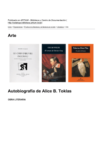 Arte Autobiografía de Alice B. Toklas
