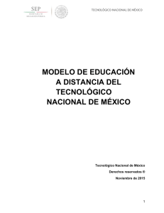 modelo de educación a distancia del tecnológico nacional de méxico