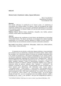 DEBATE Historia Social y Etnohistoria Andina