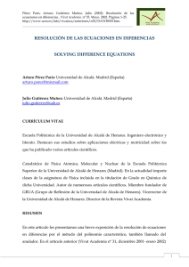 resolución de las ecuaciones en diferencias solving difference