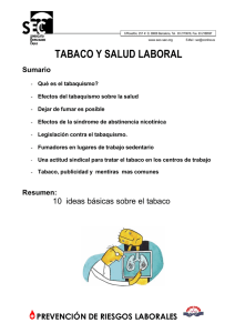 tabaco y salud laboral - Sindicat d`Estalvi de Catalunya