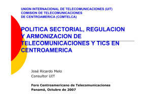 politica sectorial, regulacion y armonizacion de