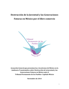 Destrucción de la Juventud y las Generaciones Futuras en México