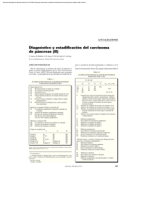 Diagnóstico y estadificación del carcinoma de páncreas (II)