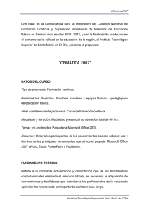 ofimática 2007 - itssmo - Instituto Tecnológico Superior de Santa