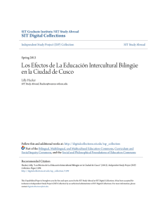 Los Efectos de La Educación Intercultural Bilingüe en la Ciudad de