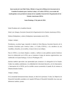 Discurso de Luis Fidel Yáñez, Oficial a Cargo, Secretaría de la