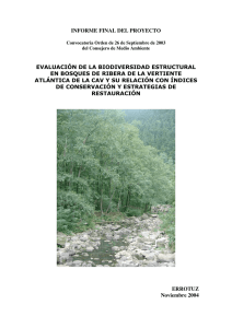Evaluación de la biodiversidad estructural en bosques de ribera de