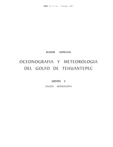 Oceanografía y meteorología del golfo de Tehuantepec