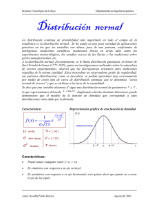Distribución normal - Departamento de Ingeniería Química