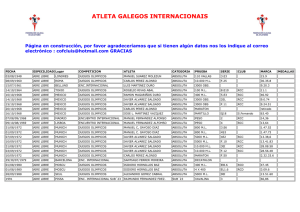 atleta galegos internacionais - Federación Galega de Atletismo