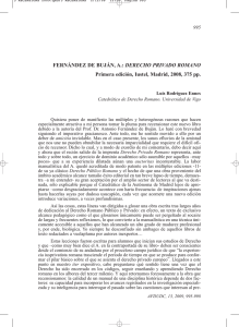 A Fernández de Buján, Derecho privado romano
