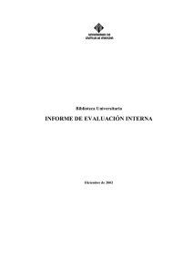 informe de evaluación interna - Biblioteca