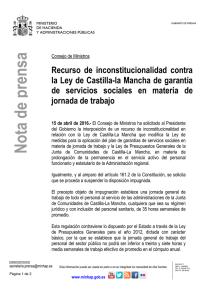 Recurso de inconstitucionalidad contra la Ley de Castilla
