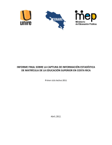 informe final sobre la captura de información estadística de