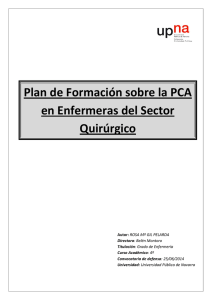 Plan de Formación sobre la PCA en Enfermeras del - Academica-e