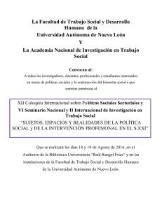 XII Coloquio Internacional sobre Políticas Sociales Sectoriales y I