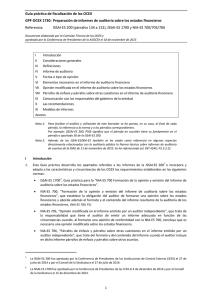 Preparación de informes de auditoría sobre los estados financiero