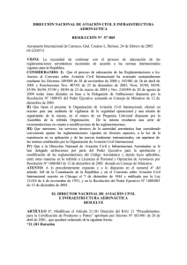 resolucion 57/05 enmienda - Dirección Nacional de Aviación Civíl e