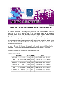 PARTICIPACIÓN DE LA SANTIAGO EN EL TORNEO DE ASCUN