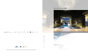 Informe financiero 2011 - Meliá Hotels International