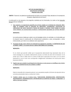 ACTA DE ACLARACIONES No. 1 SOLICITUD DE COTIZACIÓN