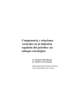 Competencia y relaciones verticales en la industria española del