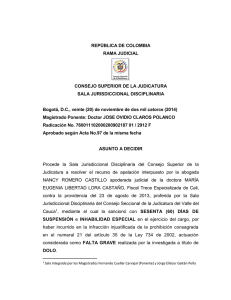 REPÚBLICA DE COLOMBIA RAMA JUDICIAL CONSEJO