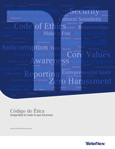 Reporting Zero Harassment Awareness Code of Ethics Core Values