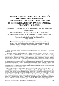 la corte suprema de justicia de la nación argentina y los tribunales a