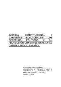 justicia constitucional y garantas electorales: los derechos polticos y
