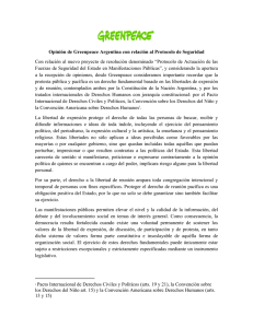 Opinión de Greenpeace Argentina con relación al Protocolo de
