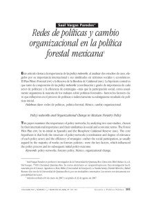 Redes de pol&iacute;ticas y cambio organizacional en la pol&iacute;tica forestal