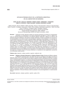 xxx estudio epidemiológico de la depresión geriátrica en un