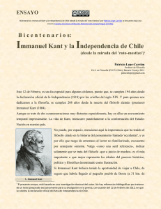 Immanuel Kant y la Independencia de Chile