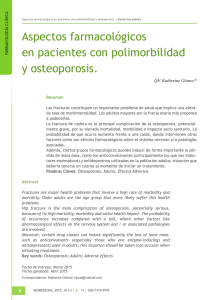 Aspectos farmacológicos en pacientes con polimorbilidad y