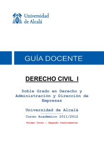 derecho civil i - Universidad de Alcalá