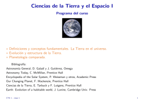 Ciencias de la Tierra y el Espacio I