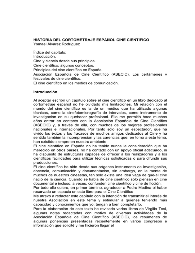 HISTORIA DEL CORTOMETRAJE ESPA OL CINE CIENT FICO