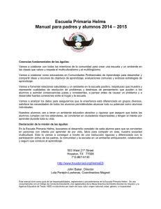 Escuela Primaria Helms Manual para padres y alumnos 2014 – 2015