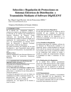 Selección y Regulación de Protecciones en Sistemas Eléctricos de