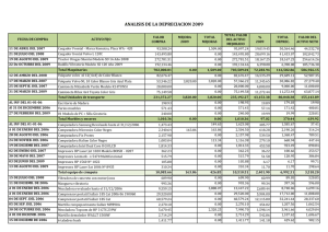 analisis de la depreciacion 2009