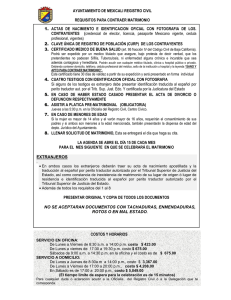 ayuntamiento de mexicali registro civil requisitos para contraer
