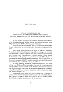 ENTORN DEL REC COMTAL (11): APROXIMACI~ AL CONTINGUT