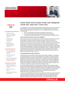 Oracle Sales Cloud impulsa ventas más inteligentes Venda más