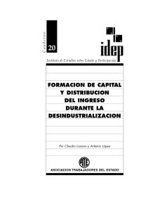 Formación de capital y distribución del ingreso durante la