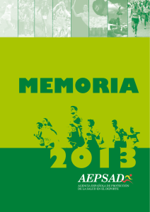 memoria aepsad 2014 - Ministerio de Educación, Cultura y Deporte