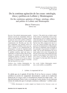 ontología, ética y política en Leibniz y Montesquieu